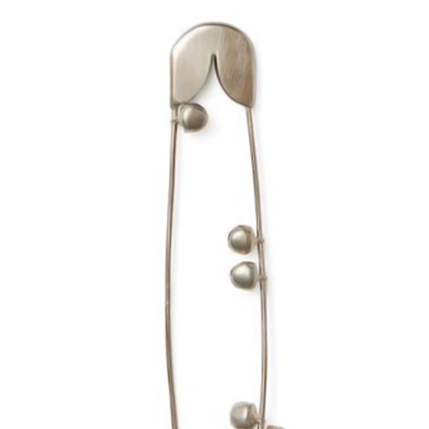 Fog Linen Work Silver Safety Pin Bell: Medium - Image 2