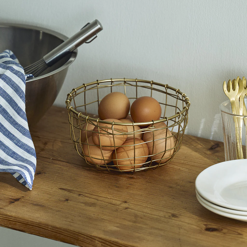 Fog Linen Work Gold Wire Fruit Basket (S) - Image 2