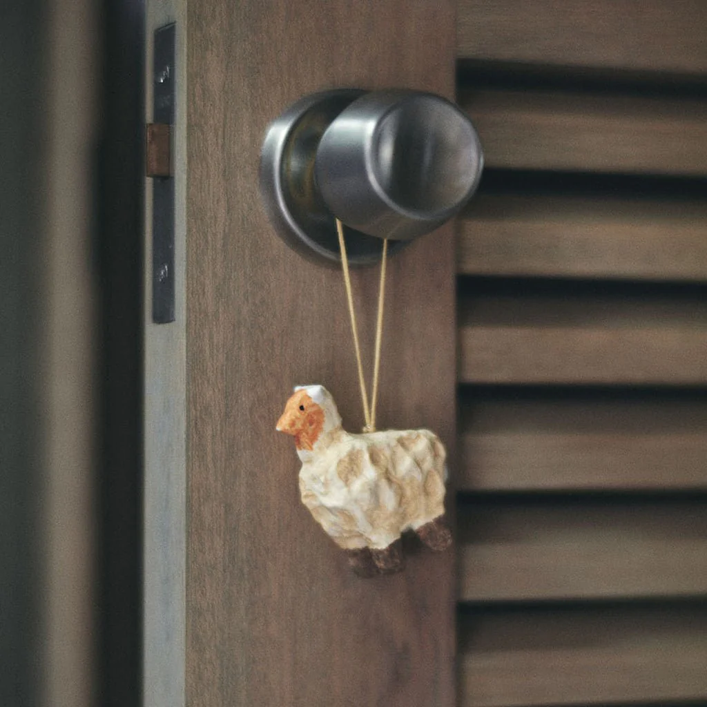 Fog Linen Work Papier Maché Ornament: Sheep - Image 3