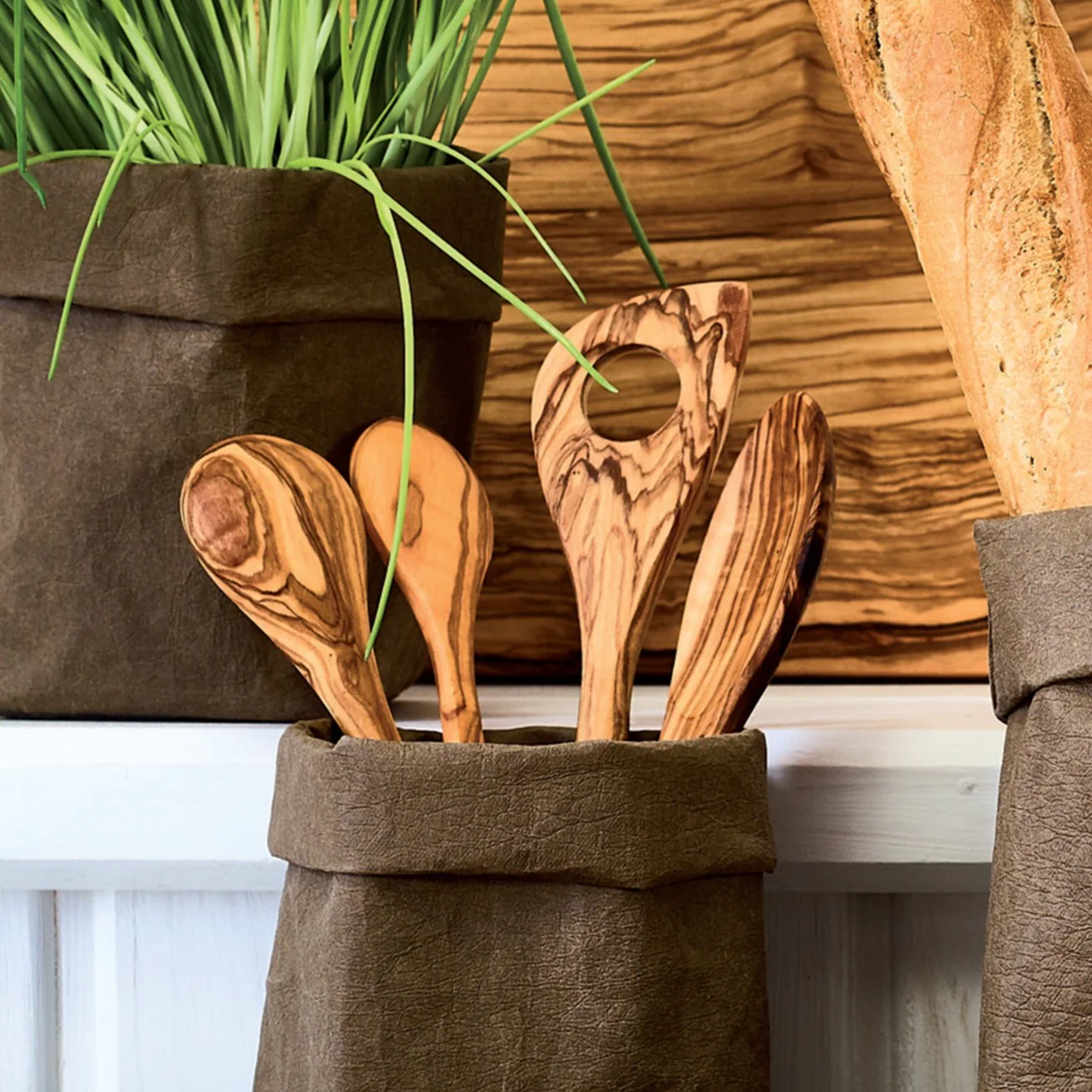 Redecker Olive Wood Salad Servers - Image 3