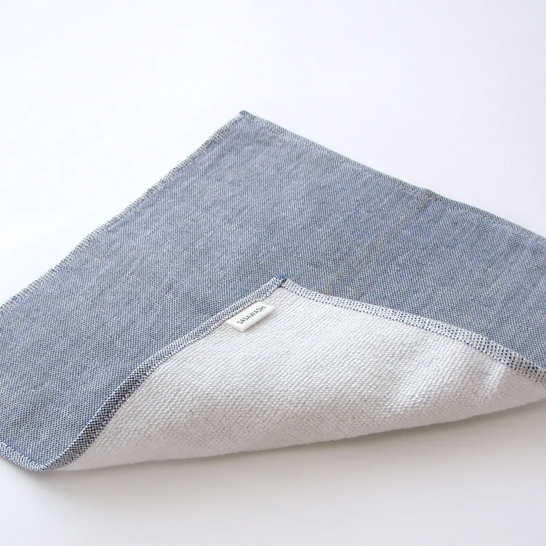 Sasawashi Gauze Handkerchief - Navy - Image 3