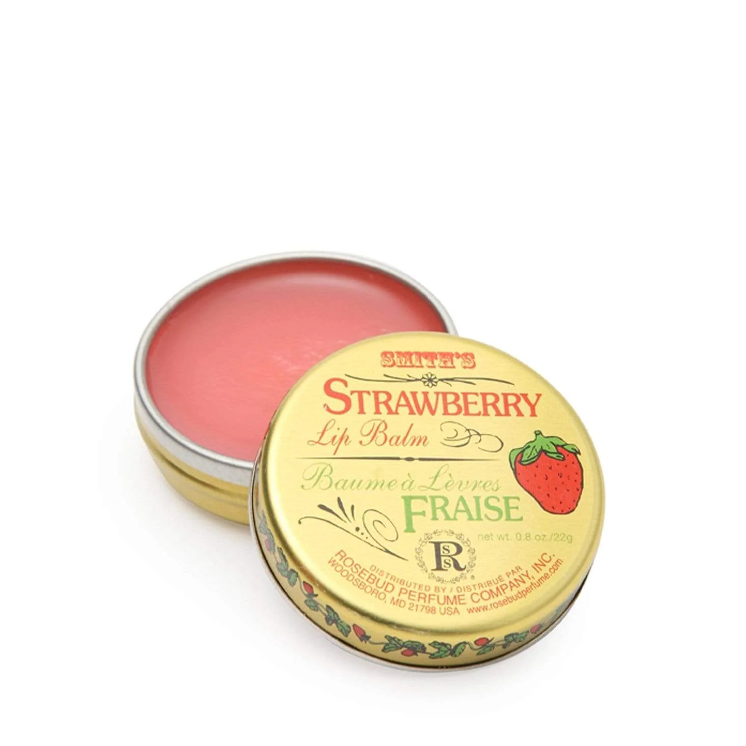 Smith's Rosebud Strawberry Lip Balm - Tin - Image 3